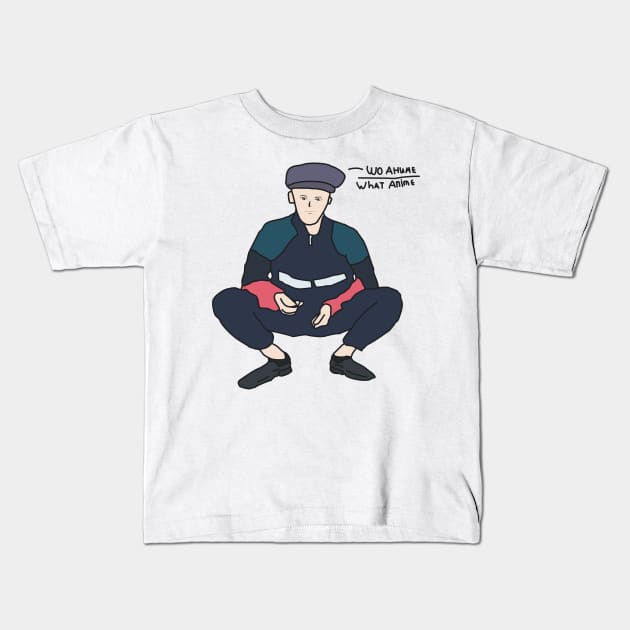 Russian Anime Gopnik Kids T-Shirt by jesionsexe